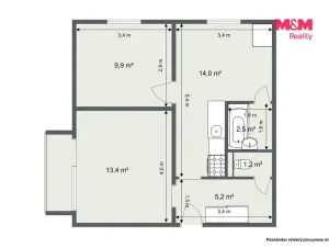 Prodej bytu 2+1, Nová Role, Školní, 51 m2