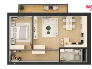 Prodej bytu 2+kk, Čestice, 57 m2
