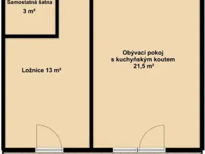Pronájem bytu 2+kk, Brno, Křepelčí, 50 m2