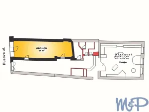 Pronájem obchodního prostoru, Jihlava, Husova, 36 m2