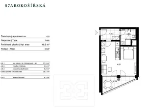 Prodej bytu 1+kk, Praha - Košíře, Starokošířská, 38 m2