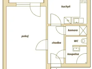 Pronájem bytu 1+1, Pardubice, Lonkova, 41 m2