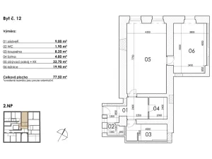 Prodej bytu 2+kk, Postupice, Blanická, 78 m2
