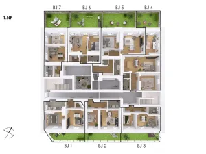 Prodej bytu 2+kk, Postupice, Blanická, 49 m2