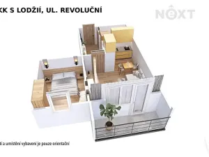 Pronájem bytu 2+kk, Šumperk, Revoluční, 37 m2
