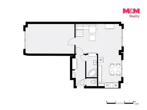 Prodej bytu 2+kk, Kralupy nad Vltavou - Lobeček, nám. Mládežníků, 52 m2