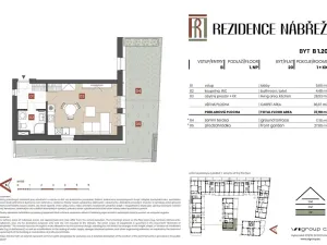 Prodej bytu 1+kk, Brandýs nad Labem-Stará Boleslav - Stará Boleslav, Nábřeží, 37 m2