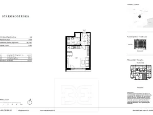 Prodej bytu 1+kk, Praha - Košíře, Starokošířská, 40 m2