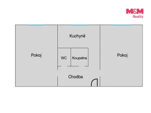 Pronájem bytu 2+1, Karviná - Ráj, Ciolkovského, 53 m2