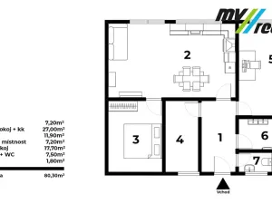 Prodej rodinného domu, Milovice, 80 m2