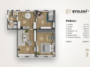 Prodej bytu 3+1, Teplice, Rokycanova, 82 m2
