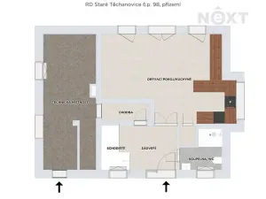 Prodej rodinného domu, Staré Těchanovice, 125 m2