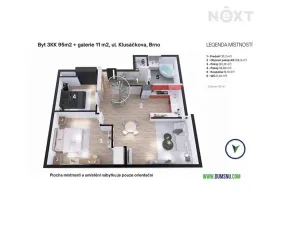 Prodej bytu 3+kk, Brno, Klusáčkova, 95 m2
