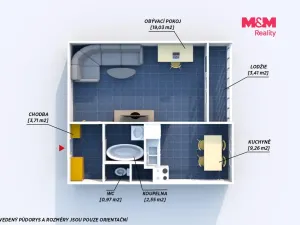 Prodej bytu 1+1, Beroun - Beroun-Město, Branislavova, 36 m2