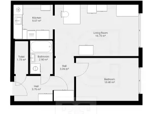 Pronájem bytu 2+kk, Praha - Ruzyně, U valu, 42 m2