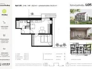 Prodej bytu 2+kk, Předboj, Ke Tvrzi, 43 m2