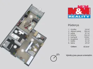 Prodej bytu 3+1, Česká Lípa, Svárovská, 65 m2