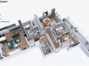 Pronájem bytu 4+kk, Brno, Placzkova, 112 m2