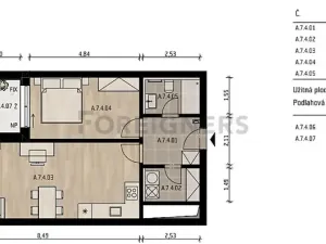 Pronájem bytu 2+kk, Praha - Břevnov, Radimova, 54 m2