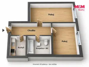 Prodej bytu 1+1, Vysoké Mýto - Litomyšlské Předměstí, U Potoka, 38 m2