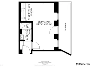 Pronájem bytu 1+kk, Praha - Libeň, Kotlaska, 25 m2
