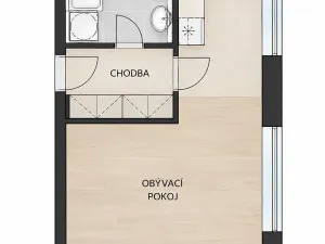 Prodej bytu 1+kk, Praha - Troja, Hnězdenská, 33 m2