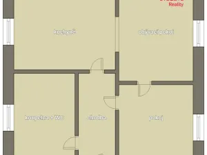 Prodej bytu 2+1, Pacov, Nádražní, 52 m2