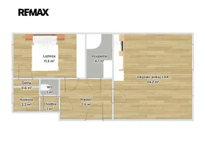 Pronájem bytu 2+kk, Praha - Holešovice, Farského, 51 m2