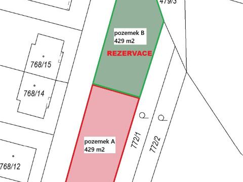 Prodej pozemku, Rudolfov, Okružní, 429 m2