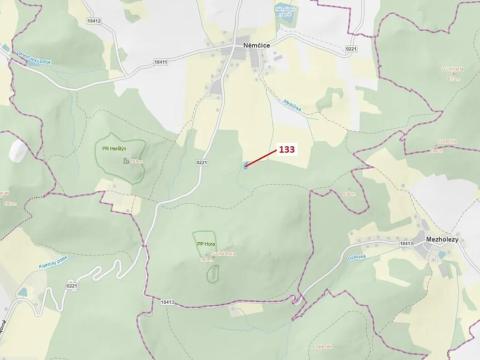 Dražba lesa, Němčice, 1636 m2