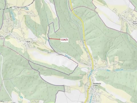 Dražba lesa, Kyje, 580 m2