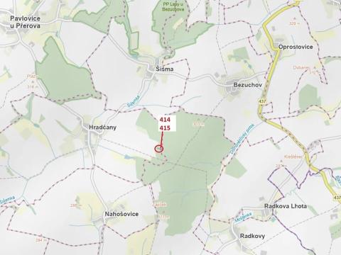 Dražba lesa, Hradčany-Kobeřice, 975 m2