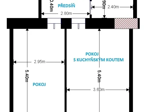 Pronájem bytu 2+kk, Praha - Holešovice, Dělnická, 45 m2