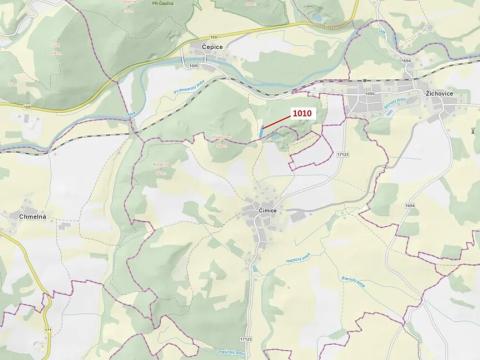 Dražba lesa, Rabí, 3054 m2