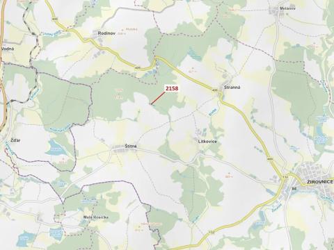 Dražba lesa, Žirovnice, 2356 m2