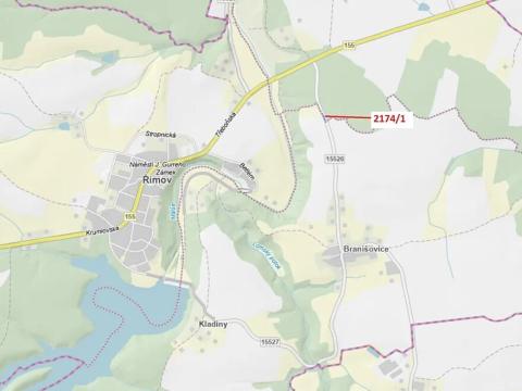 Dražba pozemku, Římov, 194 m2