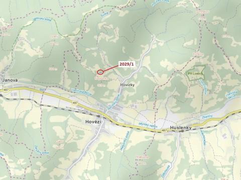 Dražba lesa, Hovězí, 680 m2