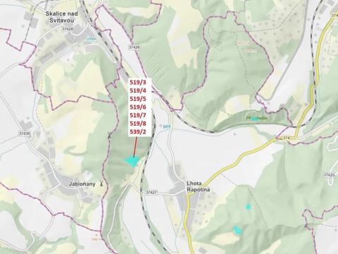 Dražba lesa, Lhota Rapotina, 11294 m2