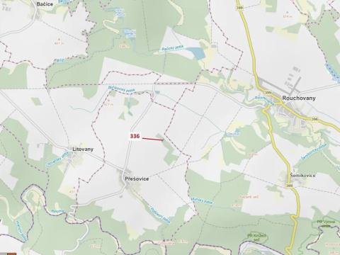 Dražba lesa, Přešovice, 1947 m2