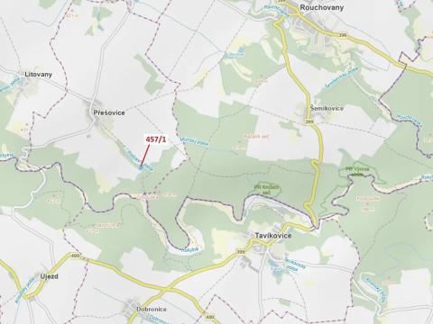 Dražba lesa, Přešovice, 4115 m2