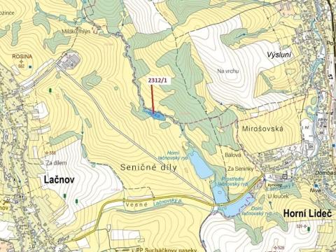 Dražba lesa, Lačnov, 10526 m2