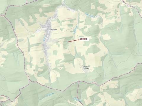 Dražba lesa, Zděchov, 481 m2