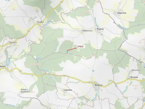 Dražba lesa, Psárov, 5348 m2