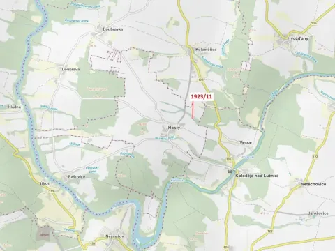 Dražba lesa, Hosty, 323 m2