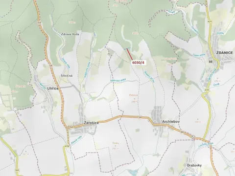 Dražba lesa, Archlebov, 2108 m2