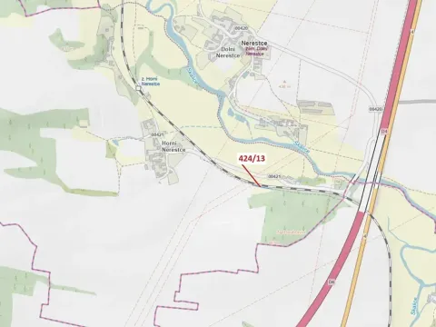 Dražba pozemku, Nerestce, 392 m2