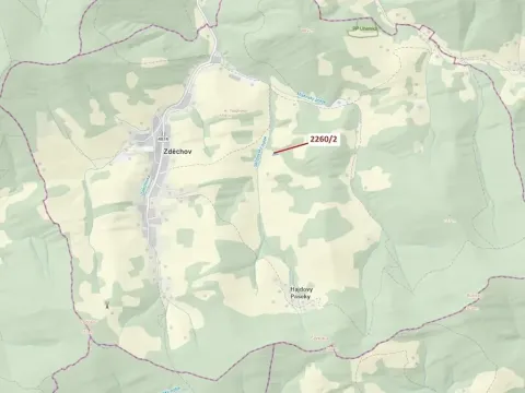 Dražba lesa, Zděchov, 1022 m2