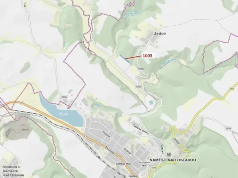 Dražba lesa, Náměšť nad Oslavou, 3001 m2