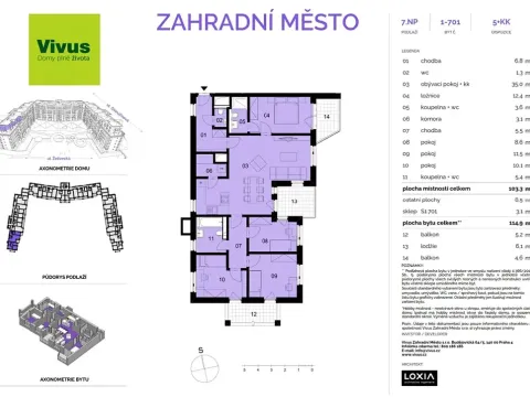 Prodej bytu 5+kk, Praha - Záběhlice, Želivecká, 115 m2