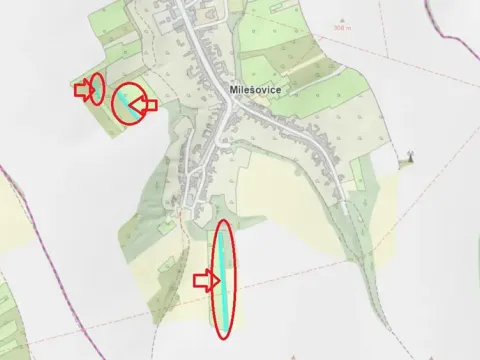 Prodej zahrady, Milešovice, 4939 m2